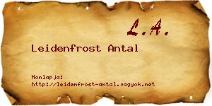 Leidenfrost Antal névjegykártya