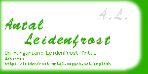 antal leidenfrost business card